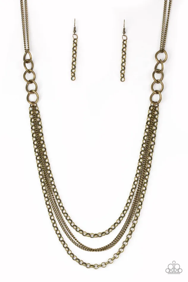 Paparazzi Mechanical Mayhem Brass Chain Necklace Paparazzi Accessories Necklaces Paparazzi Mechanical Mayhem Brass Chain Necklace Paparazzi Accessories Necklaces