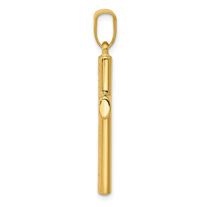 Qgold 14k Yellow Gold 18 mm Reversible TexturedPolished Cross Pendant 119 grams Necklaces