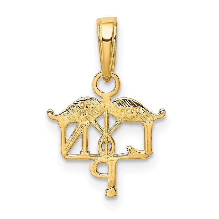 Qgold PreStyled Sets 10k Yellow Gold 13 mm LPN Symbol Pendant 044 grams Qgold PreStyled Sets 10k Yellow Gold 13 mm LPN Symbol Pendant 044 grams