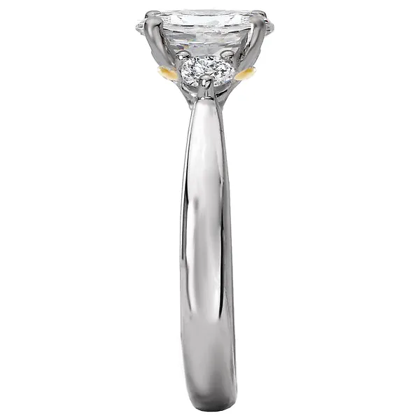 Rings 3Stone Semi Mount 14K White Gold Romance Collection Wedding Ring Romance Rings 3Stone Semi Mount 14K White Gold Romance Collection Wedding Ring Romance
