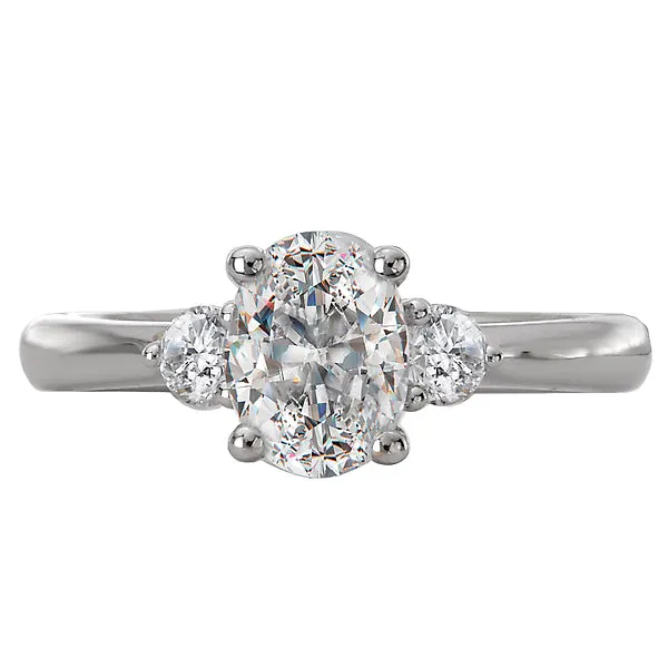 Rings 3Stone Semi Mount 14K White Gold Romance Collection Wedding Ring Romance Rings 3Stone Semi Mount 14K White Gold Romance Collection Wedding Ring Romance