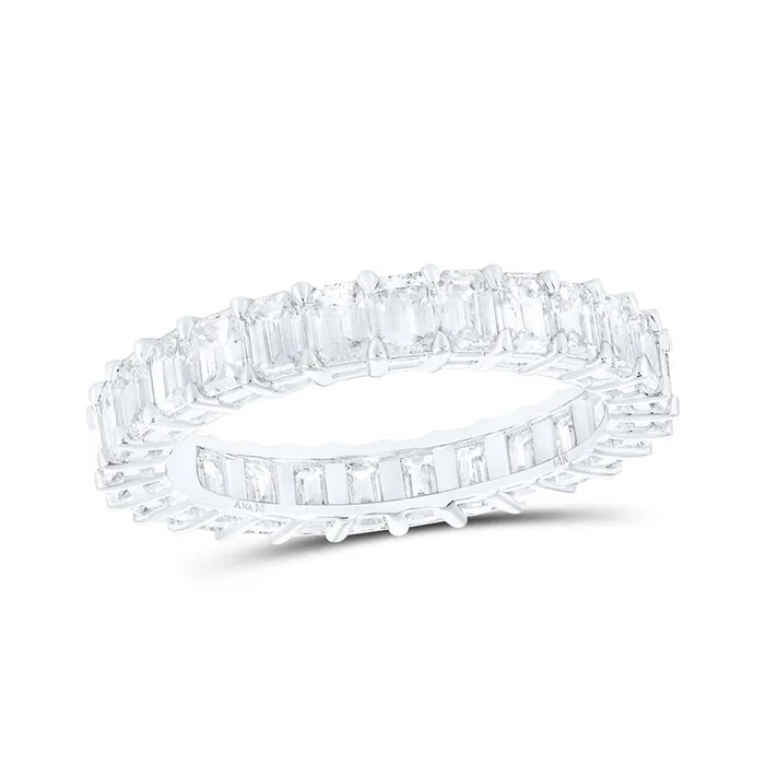Rings GND Gold Eternity Ring 234 Cttw Emerald Natural Diamond Womens 273 grams Rings GND Gold Eternity Ring 234 Cttw Emerald Natural Diamond Womens 273 grams