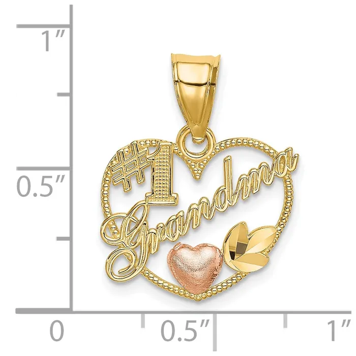 Rings Qgold 10k Twotone 181 mm TwoTone 1 GRANDMA In Heart Frame Charm 107 grams Rings Qgold 10k Twotone 181 mm TwoTone 1 GRANDMA In Heart Frame Charm 107 grams