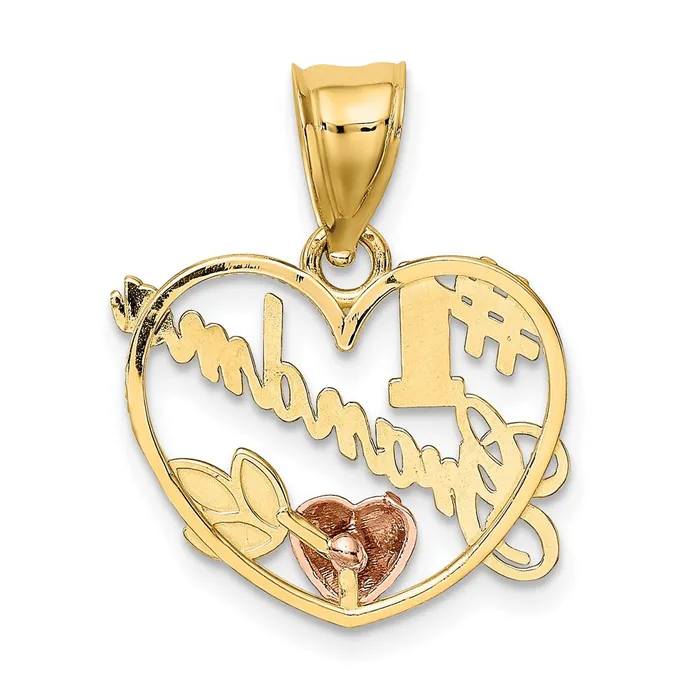 Rings Qgold 10k Twotone 181 mm TwoTone 1 GRANDMA In Heart Frame Charm 107 grams Rings Qgold 10k Twotone 181 mm TwoTone 1 GRANDMA In Heart Frame Charm 107 grams