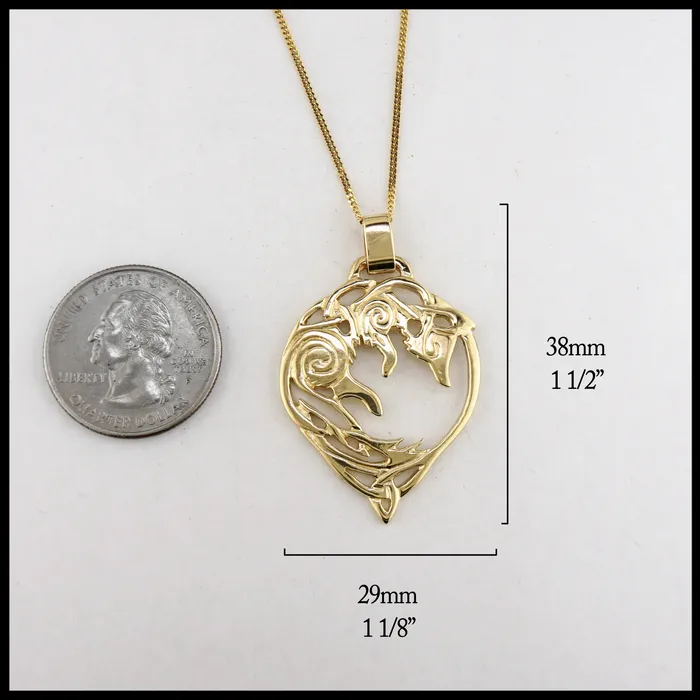 Sionnach Fox Pendant in Gold Walker Metalsmiths Necklaces