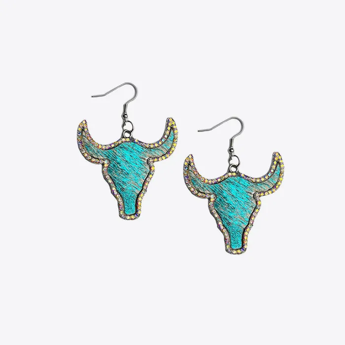 Trendsi Earrings Rhinestone Bull Earrings Trendsi Earrings Rhinestone Bull Earrings