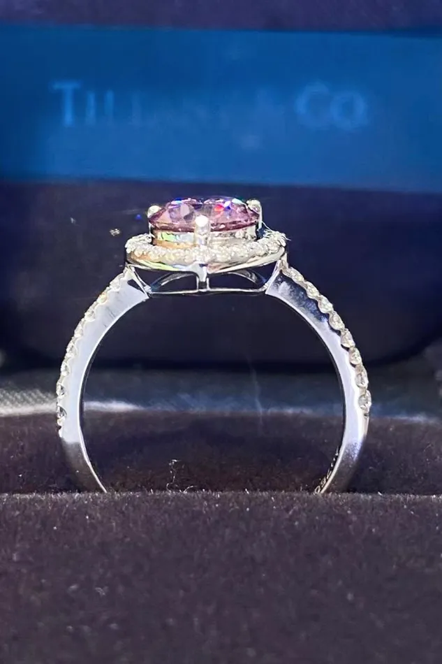 Trendsi Rings 1 Carat Moissanite Heart Ring