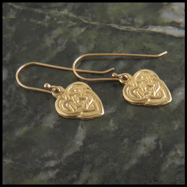 Walker Metalsmiths Earrings Gold Maggies Heart Earrings