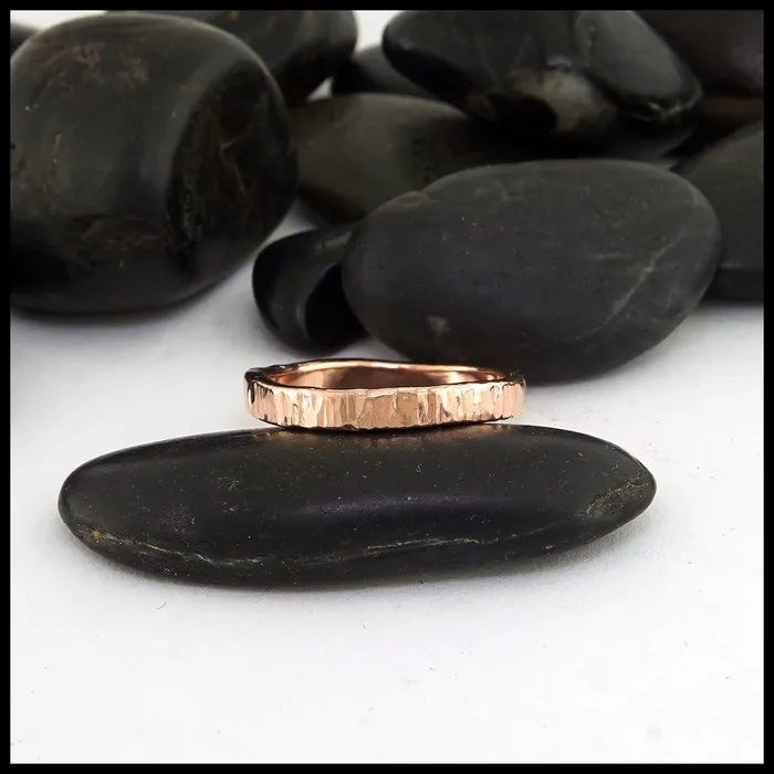 Walker Metalsmiths Hammered Band in 14K Gold Rings
