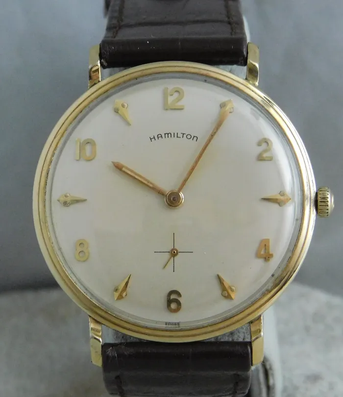 Watches Hamilton Hamilton Thin Line 7mm Thick 10k Gold Filled Manual Wind Mens Watch34mm