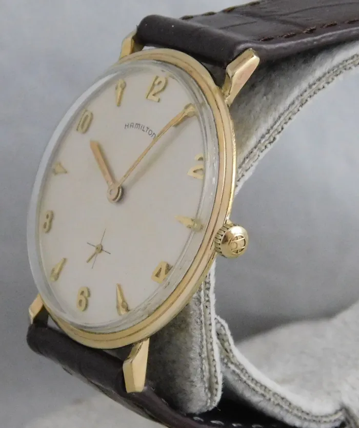 Watches Hamilton Hamilton Thin Line 7mm Thick 10k Gold Filled Manual Wind Mens Watch34mm